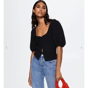 Mango Textured Knit Top